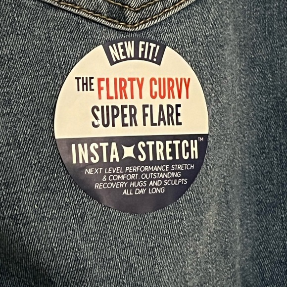 NWOT Wallflower Curvy Fit Flare Jeans – Distressed Button Fly, Size 7 - Picture 7 of 10